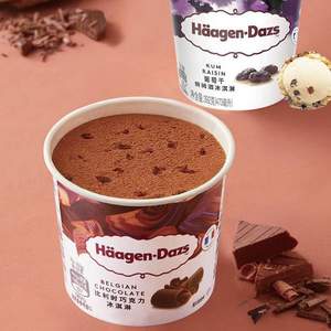 Haagen-Dazs 哈根达斯 葡萄朗姆酒+巧克力392g*2杯装