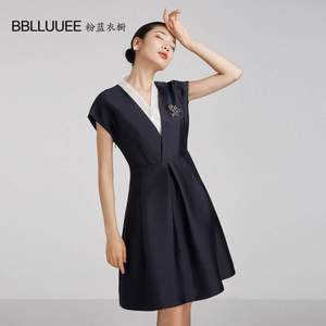 BBLLUUEE 粉蓝衣橱 X型精致轻礼服连衣裙