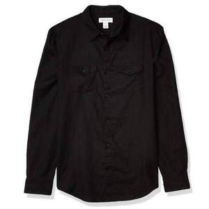 Calvin Klein 卡尔文·克莱因 男士亚麻棉长袖衬衫 