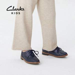 Clarks 其乐 Drew Wow 女童系带英伦风皮鞋 2色