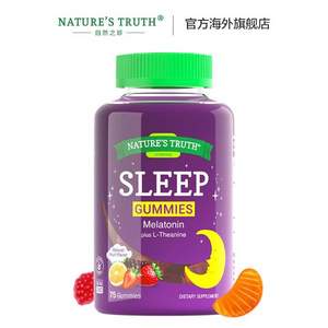 美国进口，Nature's Truth 自然之珍 退黑素睡眠软糖75粒*2瓶