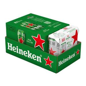 Heineken 喜力 拉罐啤酒330mL*15聽(tīng)（經(jīng)典12聽(tīng)+星銀3聽(tīng)）