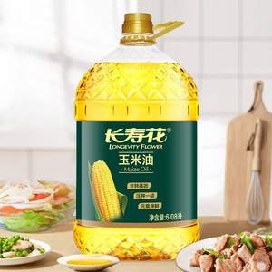 <span>白菜！</span>长寿花 非转基因 压榨一级玉米油 6.08L 
