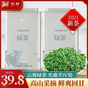 祁野 2021新茶高山云霧毛尖綠茶250g