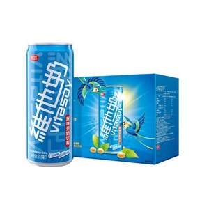 維他奶 原味豆奶 310ml*15罐*2件+維他 很神氣氣泡檸檬茶 200ml*12罐*2件