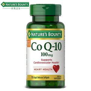 Nature's Bounty 自然之宝 辅酶Q10软胶囊100mg*75粒*5件