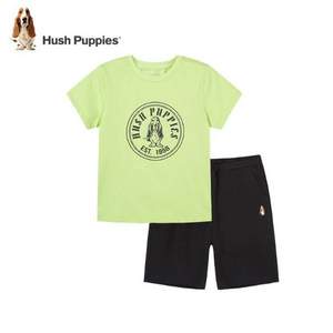 Hush Puppies 暇步士 21年新款 纯棉短袖短裤两件套装（105~170码）多色