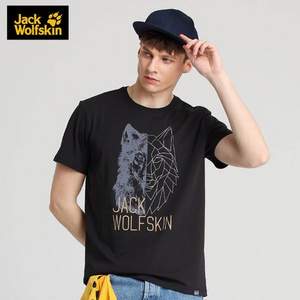 Jack Wolfskin 狼爪 男士吸湿透气狼头印花短袖T恤 5820151