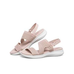 Skechers 斯凱奇 女士魔術(shù)貼露趾涼鞋 66666291
