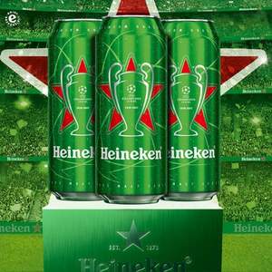 Heineken 喜力 欧州杯限定装 拉罐啤酒 500mL*6听*5件