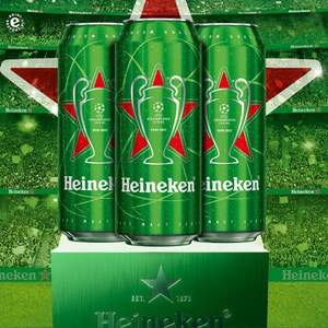 Heineken 喜力 歐州杯限定裝 拉罐啤酒 500mL*6聽*5件