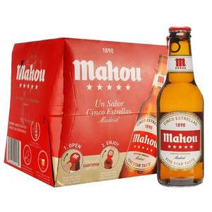 西甲官方赞助商，mahou 马傲 五星高级拉格啤酒 250ml*24瓶