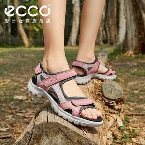 2021夏季新款，ECCO 爱步 在途Onroads 女士魔术贴沙滩运动凉鞋 690013