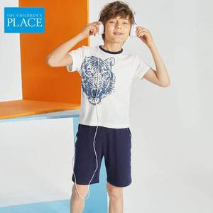 北美童装TOP品牌，The Children's Place 21年夏季新款男童卡通印花短袖套装（90~160码）3色