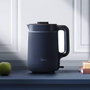 PLUS會(huì)員，Midea 美的 藍(lán)調(diào)電熱水壺 SH15X1-202 1.5L