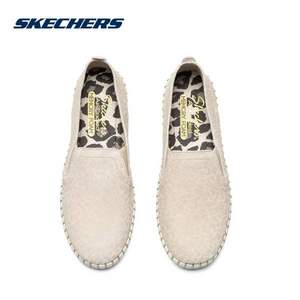 Skechers 斯凯奇 女款一脚蹬豹纹麂皮平底休闲鞋 2色