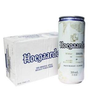 Hoegaarden 福佳 比利時(shí)風(fēng)味精釀小麥白啤酒310ml*24聽