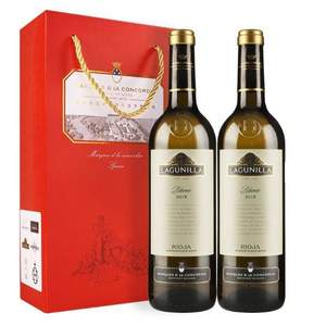 Plus会员，Lagunilla 拉古尼拉 里奥哈法定产区DOC级 干白葡萄酒750ml*2支礼盒装 