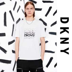 DKNY 唐可娜儿 2021新款男式100%棉渐变印花宽松短袖T恤