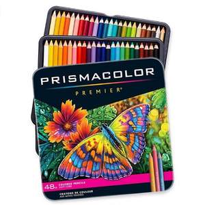 美国Sanford旗下，Prismacolor 霹雳马 Premier 3598T 软芯彩色铅笔 48支装