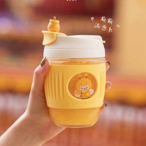 樂扣樂扣 卡通玻璃咖啡杯 350ml 多色