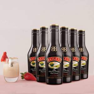 爱尔兰进口，Baileys 原味 百利甜酒200mL*6瓶装 赠炫彩礼袋