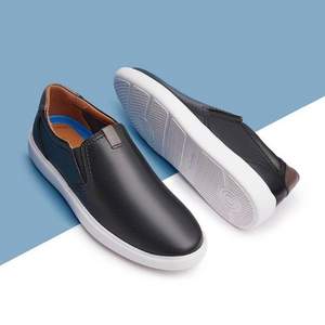 2021新款，Clarks 其乐 Cambro Step 男士一脚蹬休闲皮鞋 2色多码