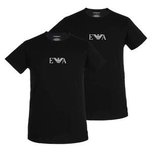 M码，EMPORIO ARMANI 安普里奥·阿玛尼 男女同款休闲短袖T恤 2件装 +凑单品