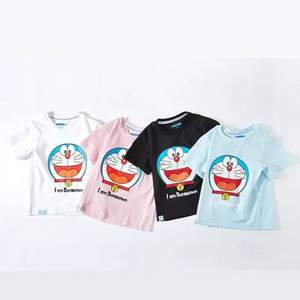 DORAEMON 哆啦A梦 中大童萌趣亲子短袖T恤（110·160cm） 四色