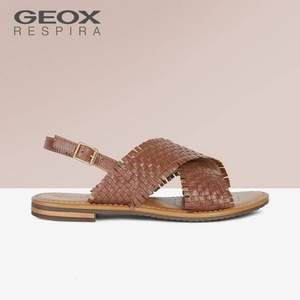 Geox 健乐士 D Sozy S A 2021夏新款女式羊皮平底凉鞋D15LXA 3色多码