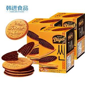 韩国进口，Orion 好丽友 薄全麦巧克力饼干84g*2盒*2件