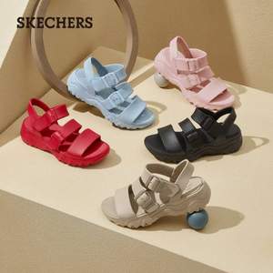 Skechers 斯凯奇 2021夏新款女子复古厚底运动凉鞋 111061 5色