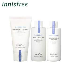 innisfree 悦诗风吟 蓝莓保湿平衡套装三件套（洁面乳100ml+爽肤水150ml+乳液130ml）