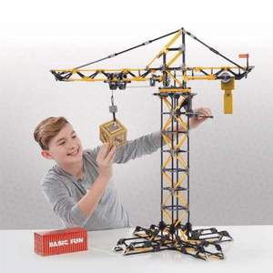高91cm，K'nex 科乐思 可控重型塔吊 积木套装 带电机