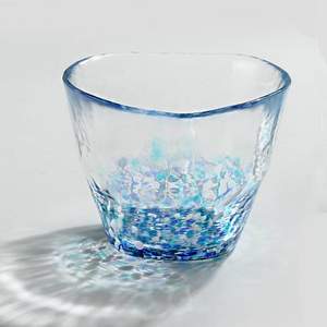 日本制造，Aderia 津轻系列 手工玻璃杯 紫阳花  F71869 175mL
