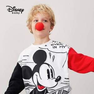 Disney baby 迪士尼 米奇家族联名款 2021秋款男女童撞色卫衣 （100-150cm） 3色