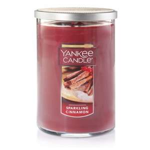 Yankee Candle 揚基蠟燭 雙芯瓶裝香薰無煙蠟燭（閃耀肉桂）623g