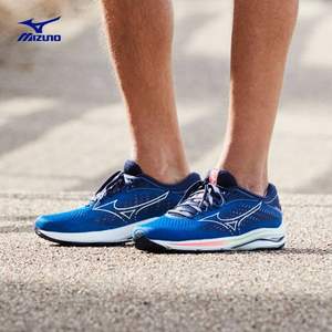 Mizuno 美津浓 WAVE RIDER 25  21年夏季新款男女款轻量缓冲跑鞋 J1GC210325