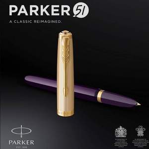 Parker 派克 51复刻版 GT豪华款18K金暗尖钢笔 F尖 