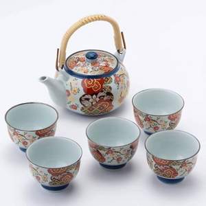 降￥30！Saikaitoki 西海陶器 锦和平樱茶茶具套装（1茶壶+5茶杯）31784