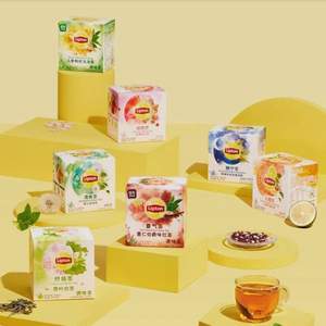 Lipton 立顿 三角袋泡日养草本茶多口味礼盒装 28包 赠Partea玻璃杯