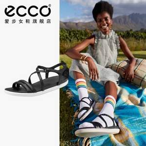 <span>白菜！</span>2021夏季新款，ECCO 爱步 Simpil 简约系列 女士波西米亚沙滩鞋凉鞋 209233 