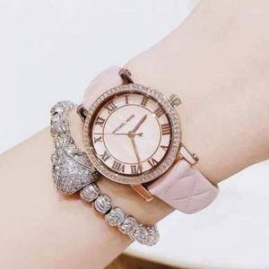 Michael Kors 邁克·科爾斯 女士復(fù)古粉色皮帶小金表 MK2683+湊單品