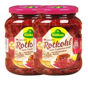 德国皇室指定供应商，Kühne 冠利 红椰菜 350g*2罐