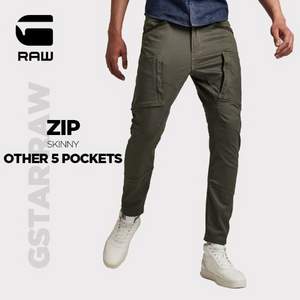2021春夏新款，G-STAR RAW 男士Zip潮流时尚工装休闲裤 D18928