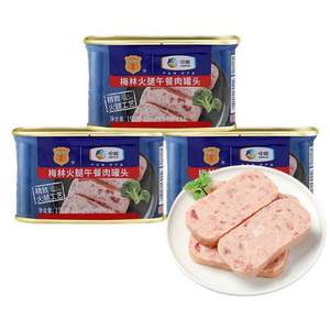中粮梅林 火腿午餐肉罐头198g*3罐*2件+凑单品