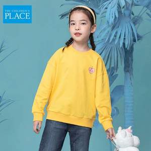 北美童装TOP品牌，The Children's Place 2021秋款女童圆领运动卫衣（90~160）多色 赠2双袜子