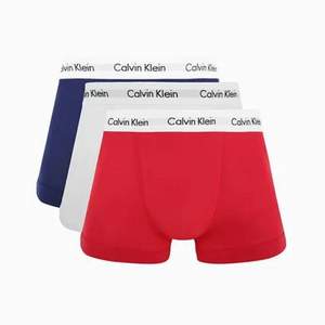 Calvin Klein 卡尔文·克莱恩 男士弹力棉平角内裤3条装  