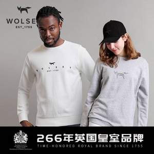 英國皇室266年品牌，Wolsey 男女同款圓領高爾夫印花運動長袖衛(wèi)衣 4色