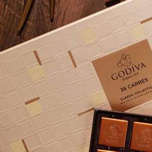 比利时进口，GODIVA 歌帝梵 经典72%黑巧系列巧克力 36片装礼盒